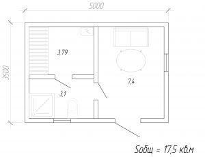 Баня S=17 м2